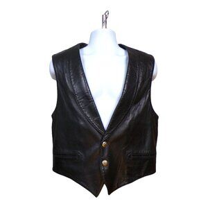 Vintage Michael Hoban North Beach Leather Vest Size 42 #1299